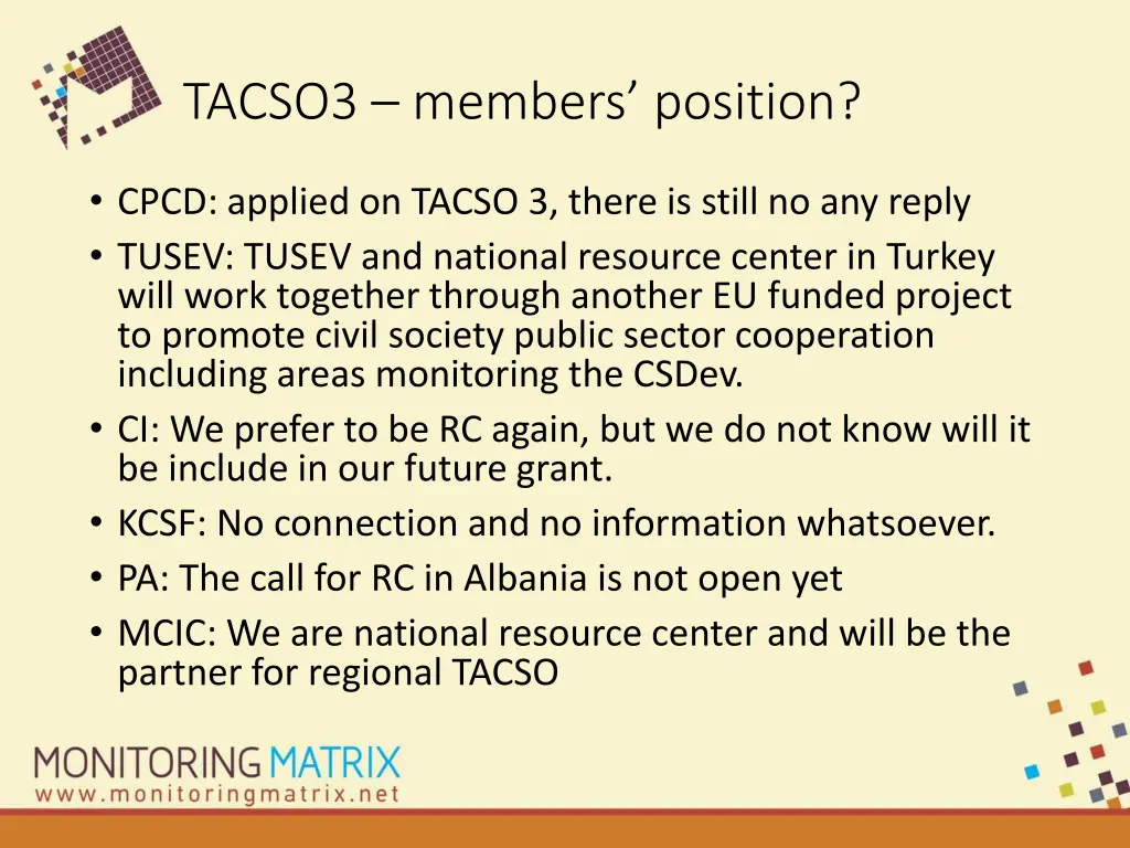 tacso3 members position