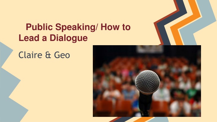 public speaking how to lead a dialogue