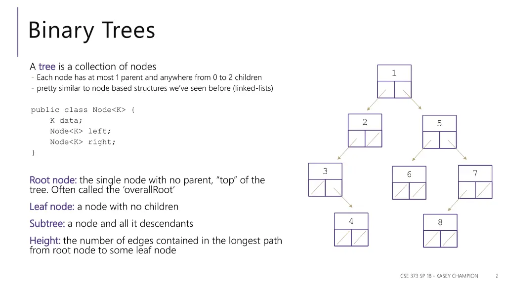 binary trees