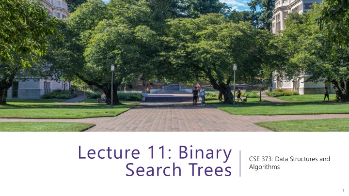 lecture 11 binary search trees