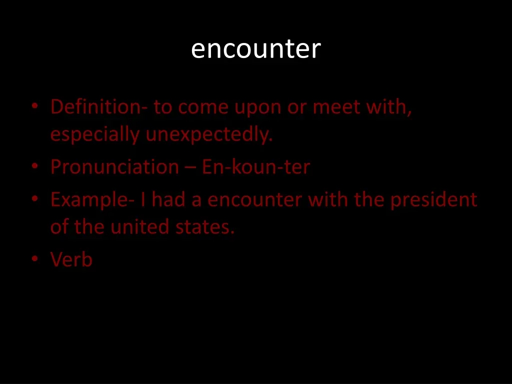 encounter