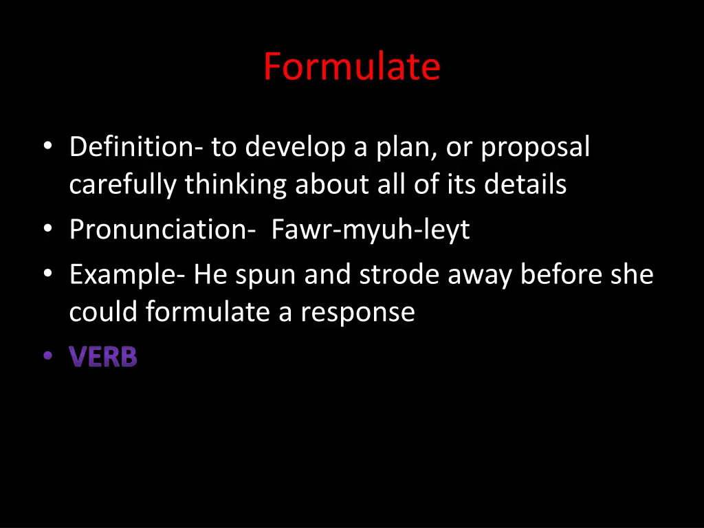 formulate