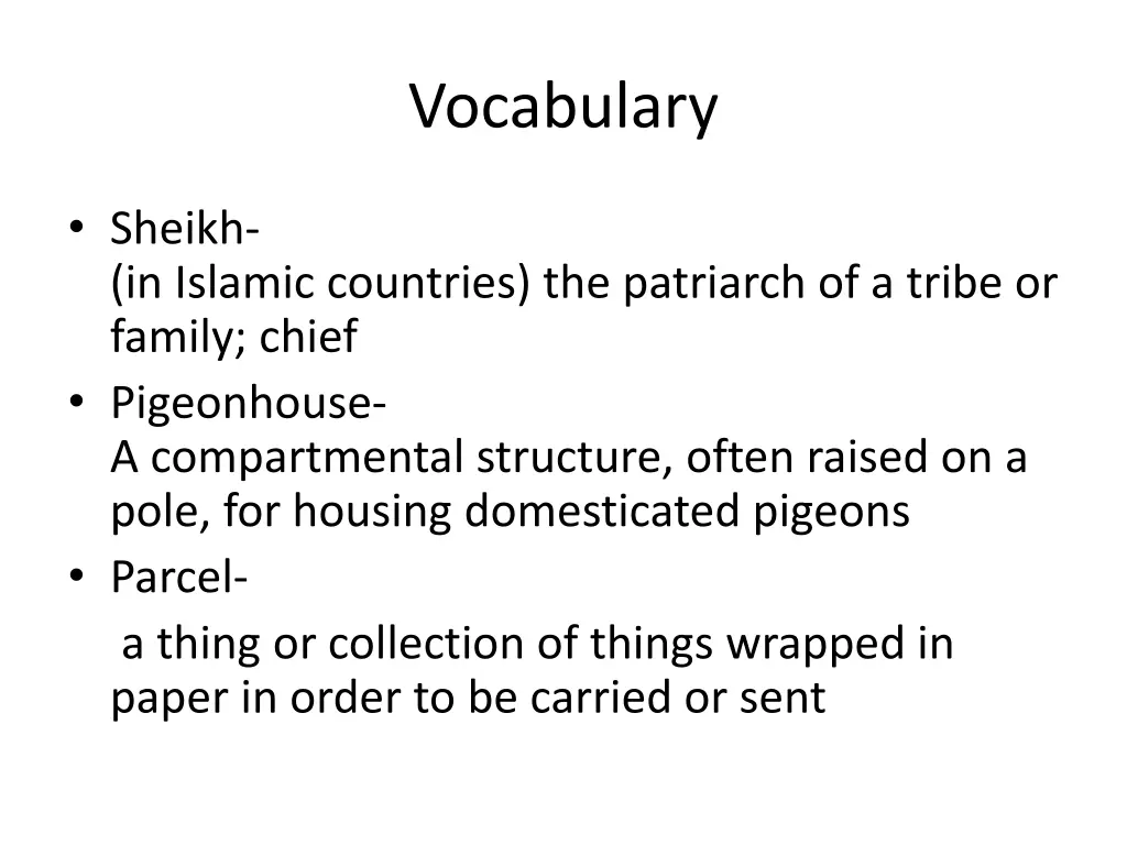 vocabulary