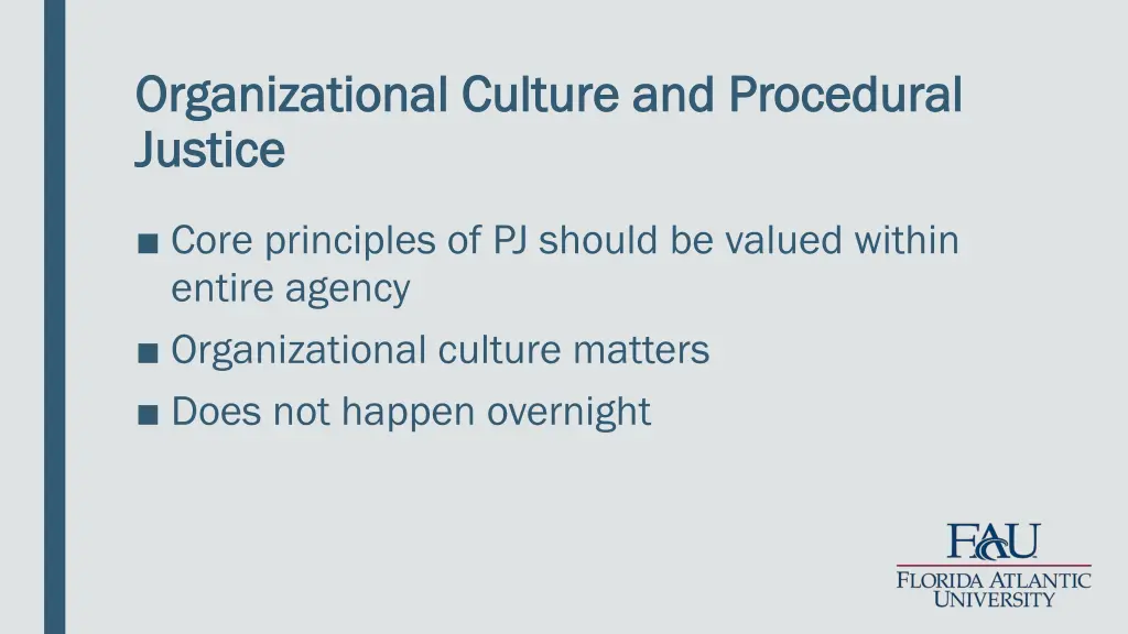 organizational culture and procedural