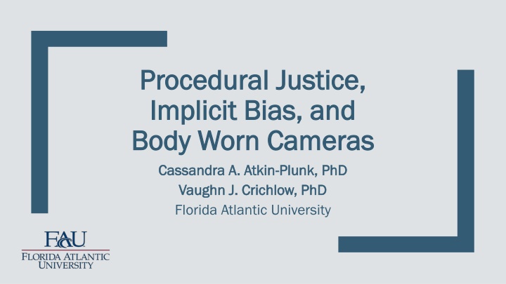 procedural justice procedural justice implicit