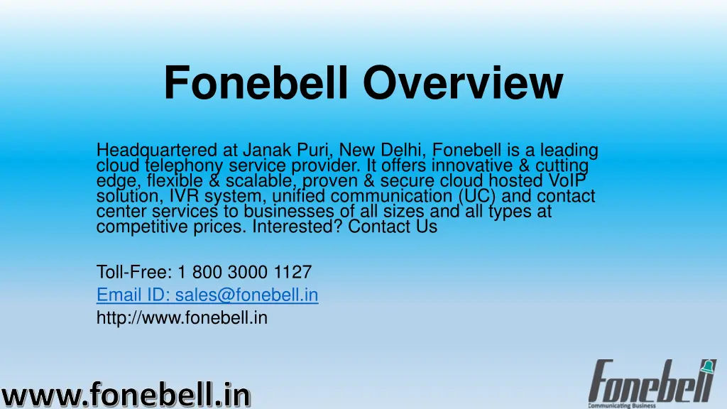 fonebell overview