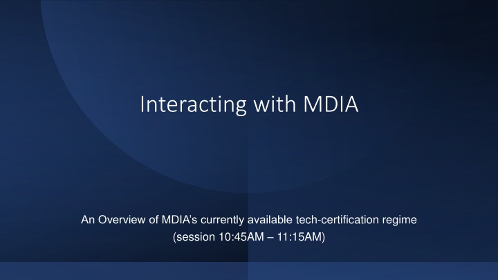 interacting with mdia