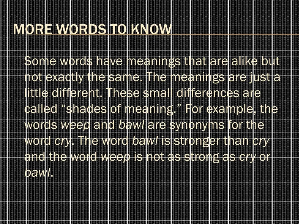 more words to know