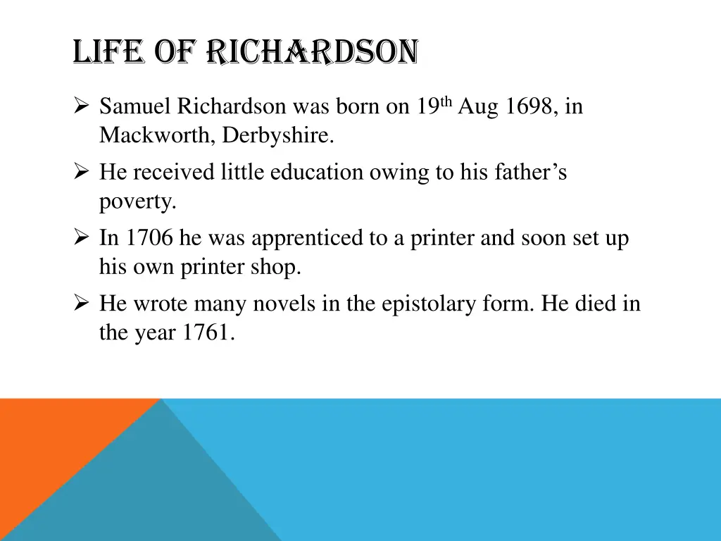 life of richardson