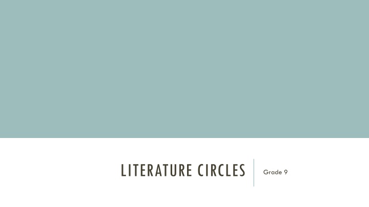 literature circles