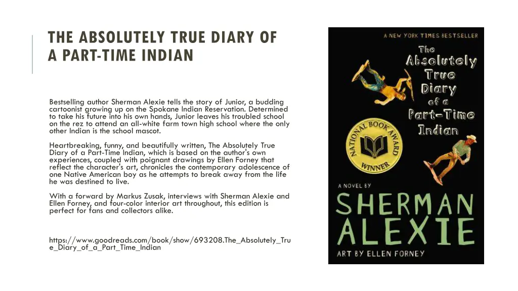 the absolutely true diary of a part time indian