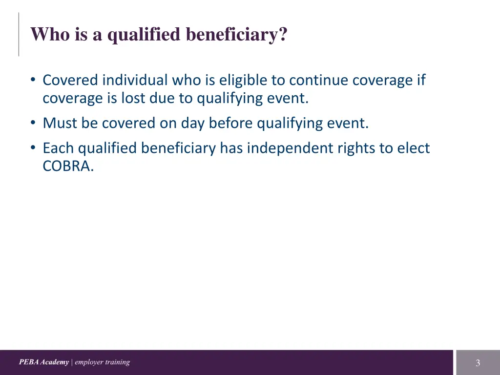 who is a qualified beneficiary