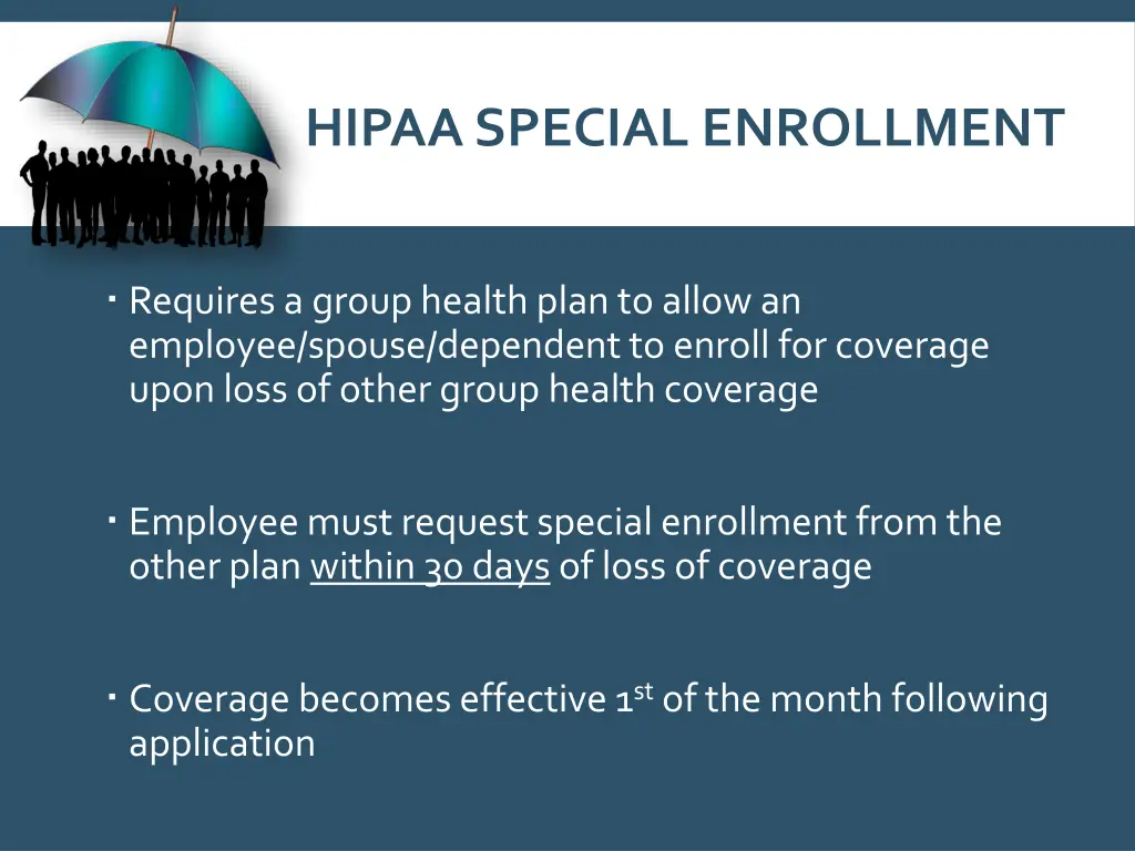 hipaa special enrollment