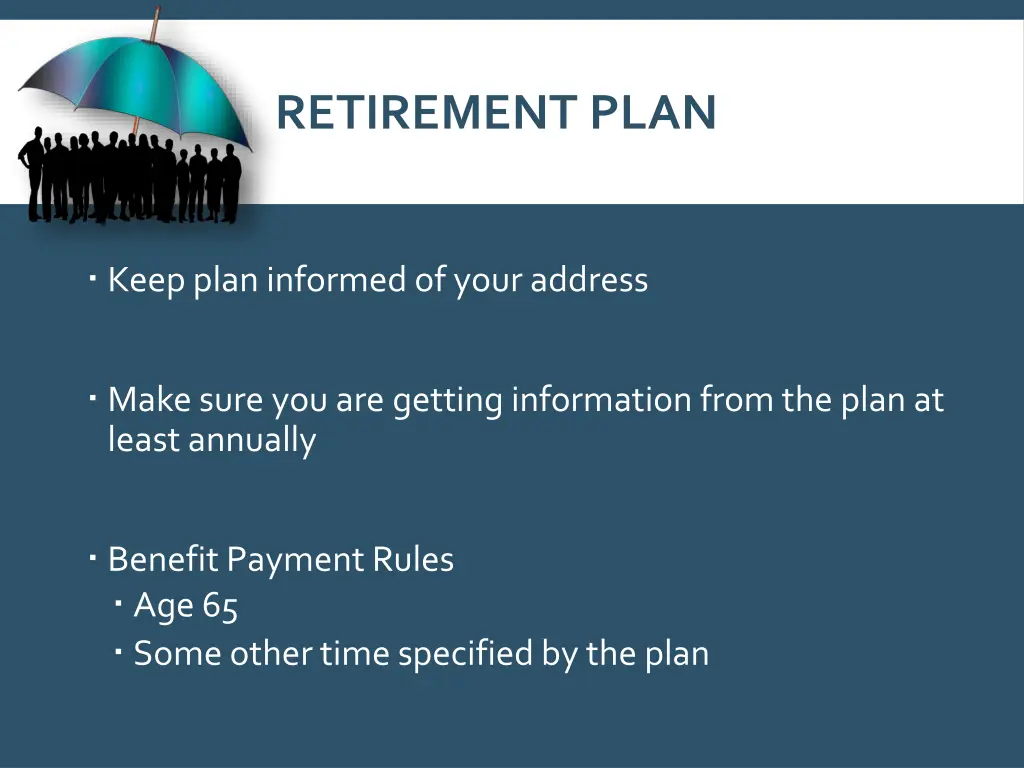 retirement plan