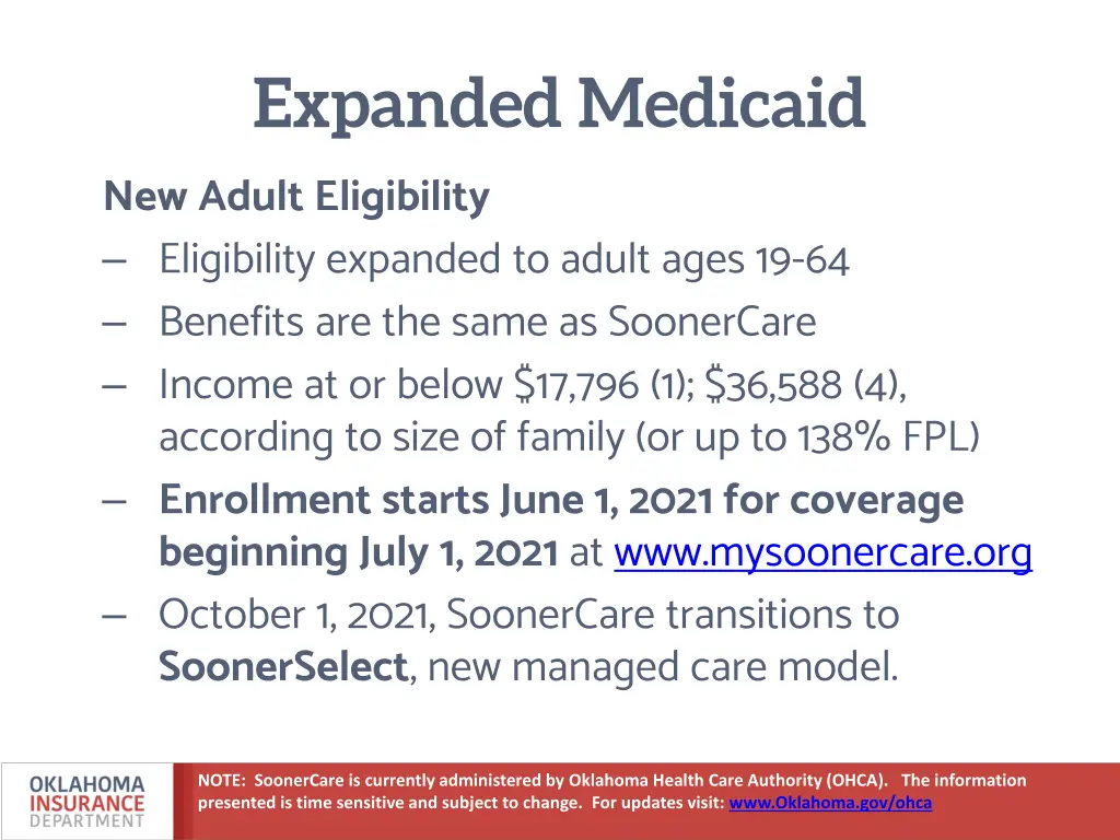 expanded medicaid new adult eligibility