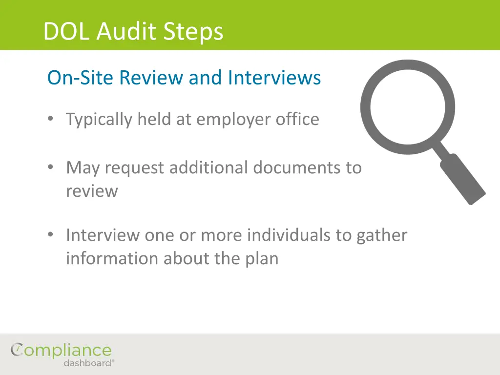 dol audit steps 1