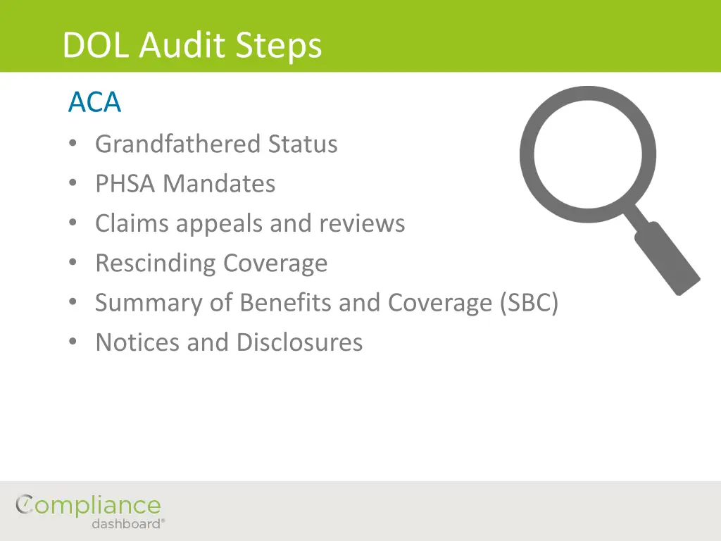 dol audit steps 5