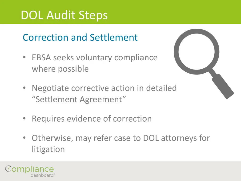 dol audit steps 7