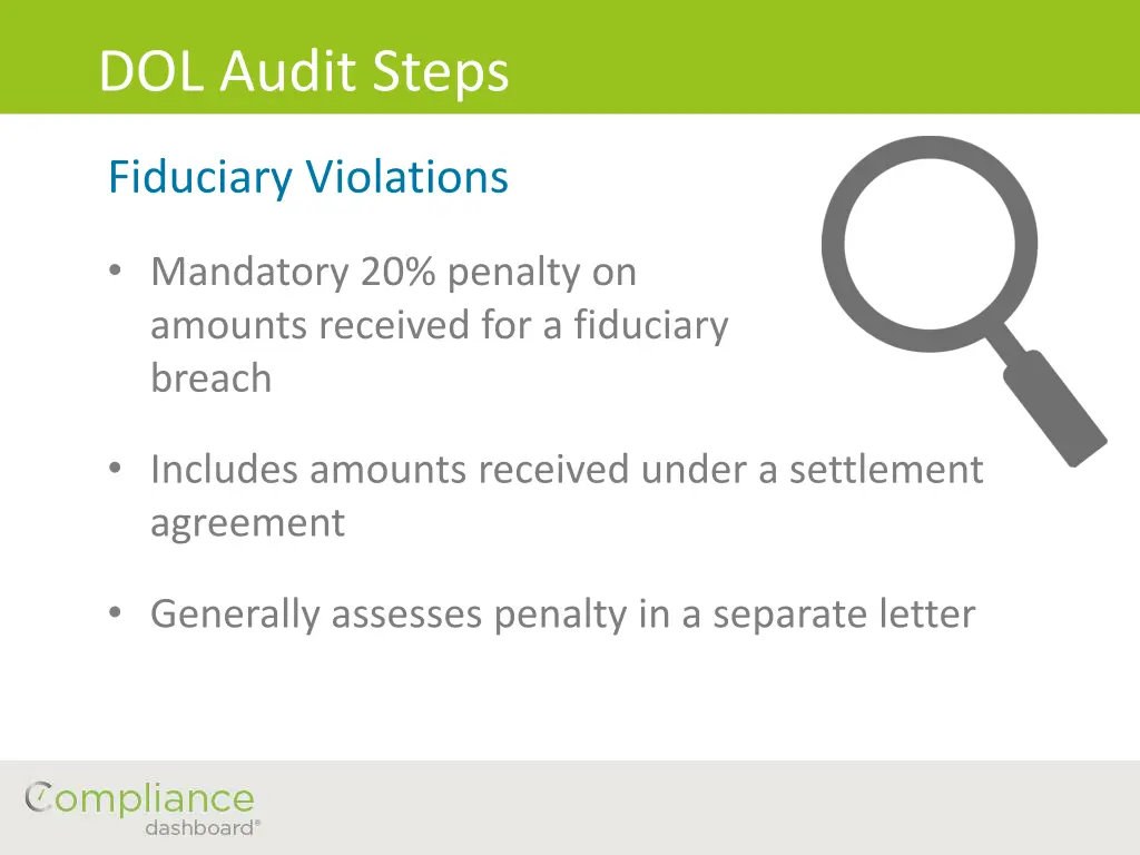 dol audit steps 8