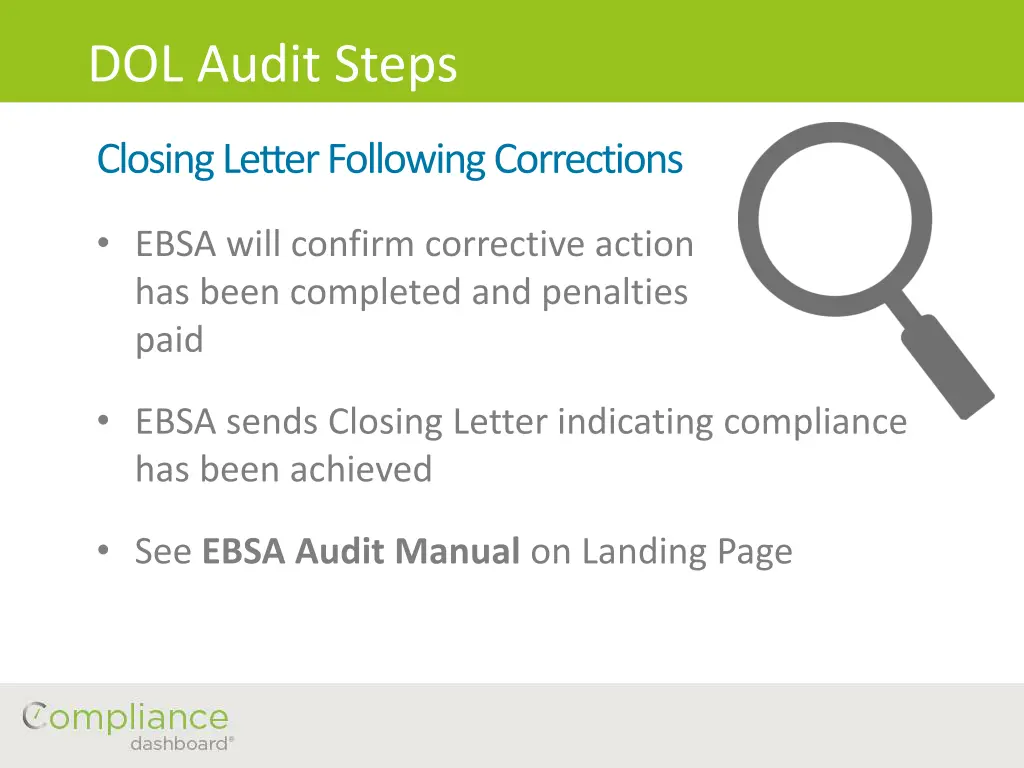 dol audit steps 9