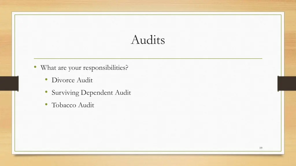 audits