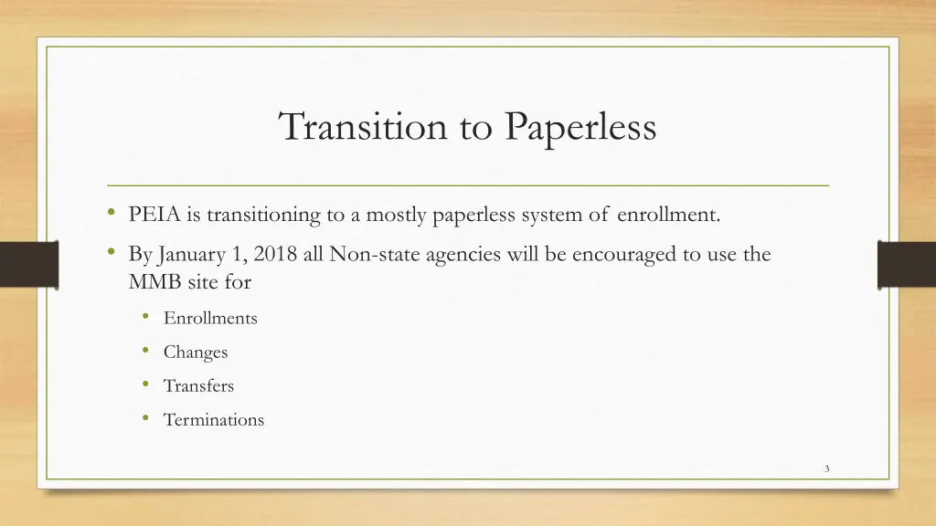 transition to paperless