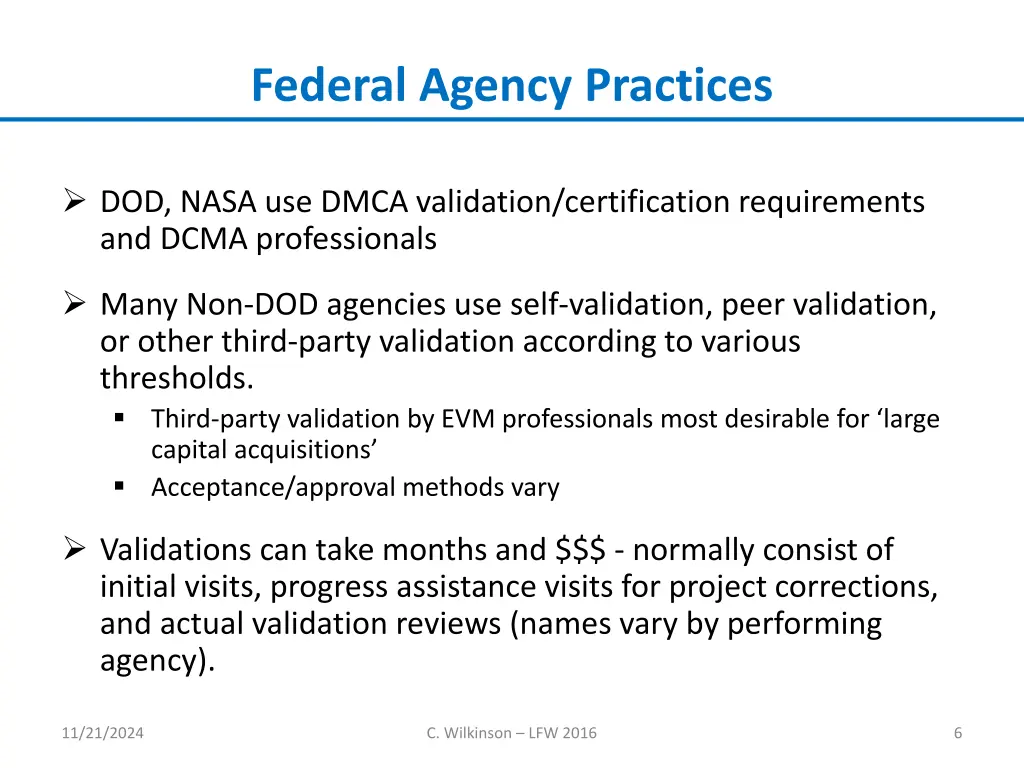 federal agency practices