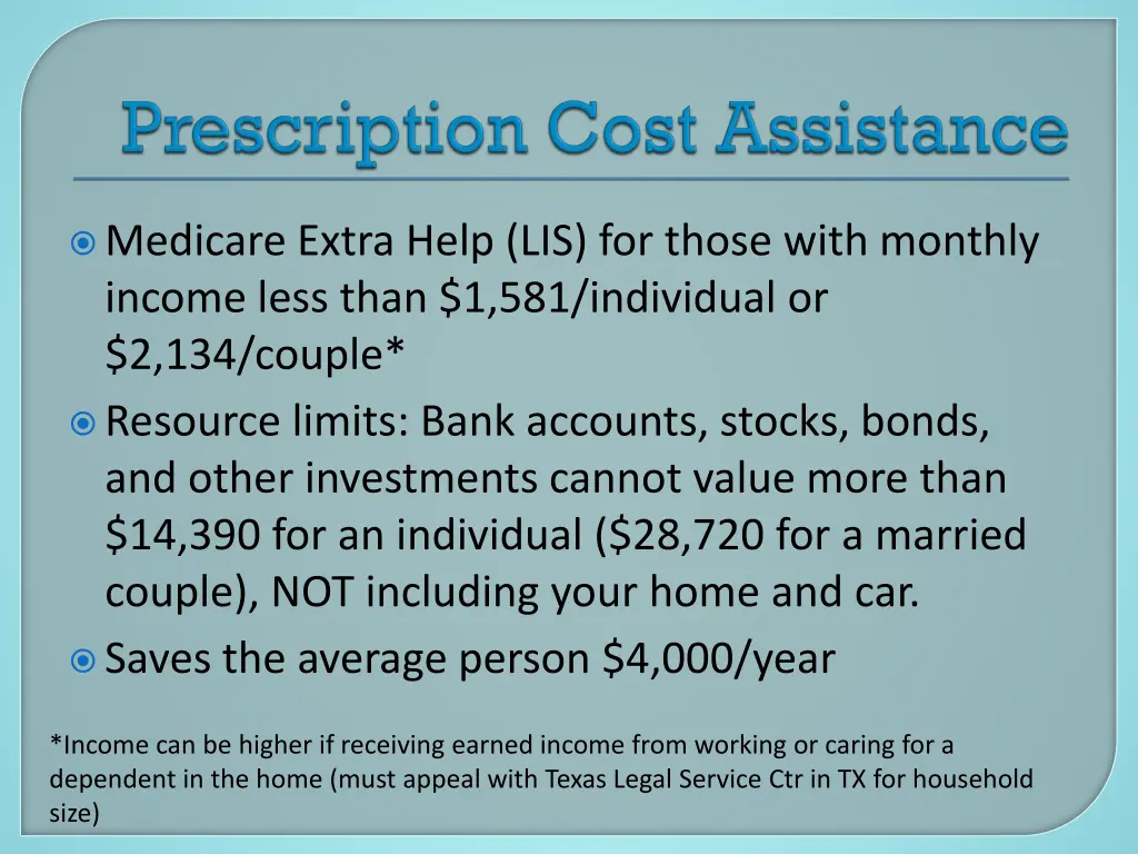 medicare extra help lis for those with monthly