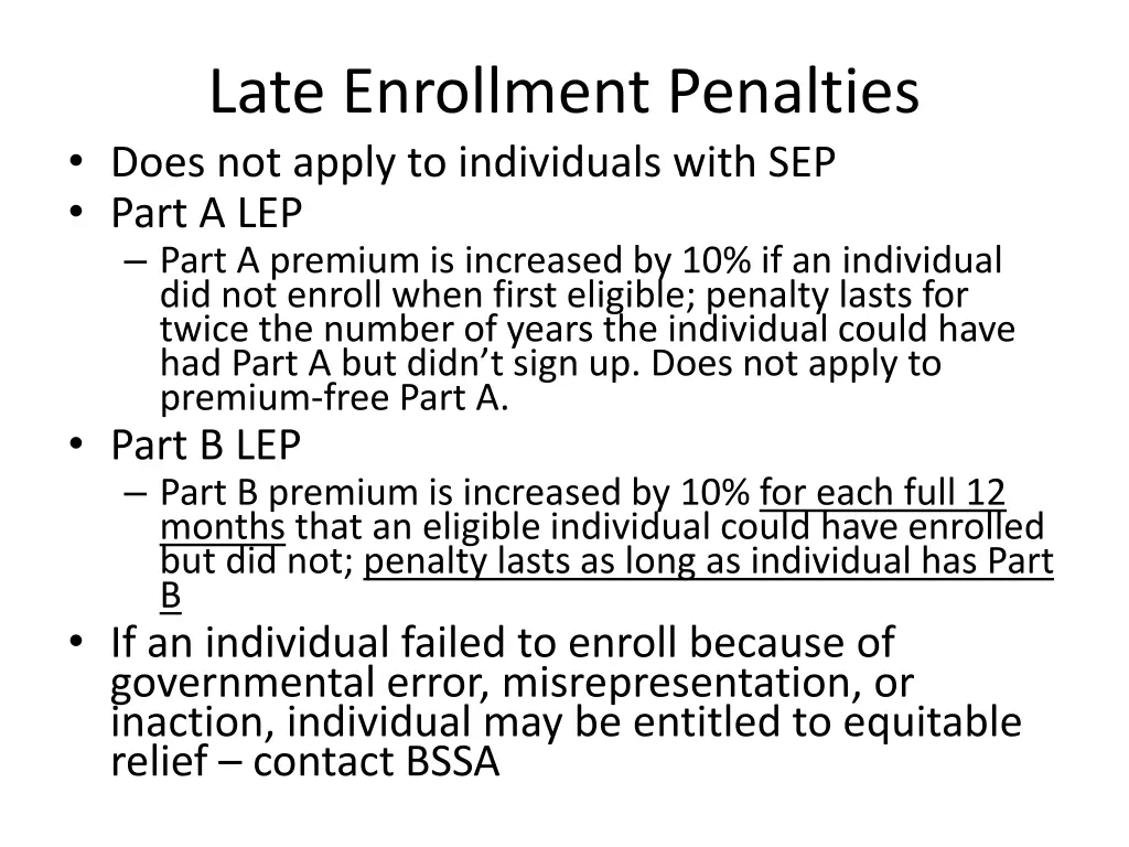 late enrollment penalties does not apply