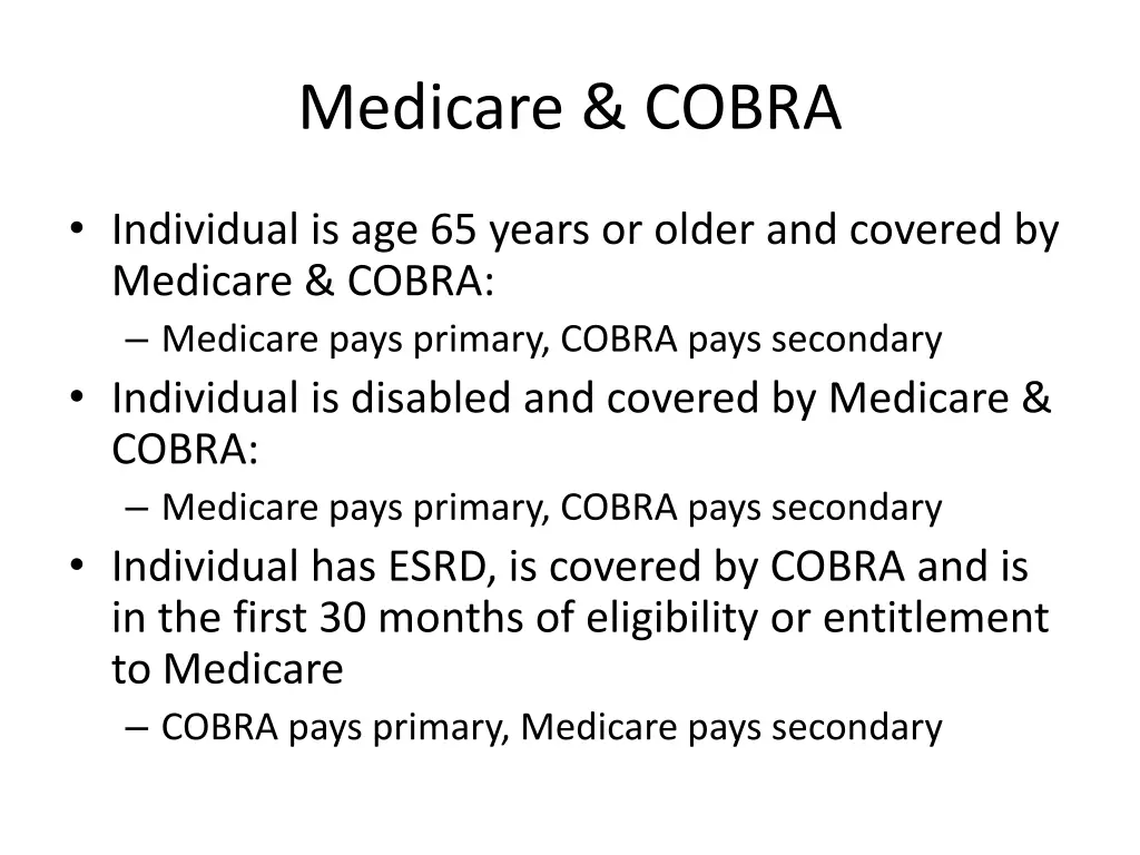 medicare cobra