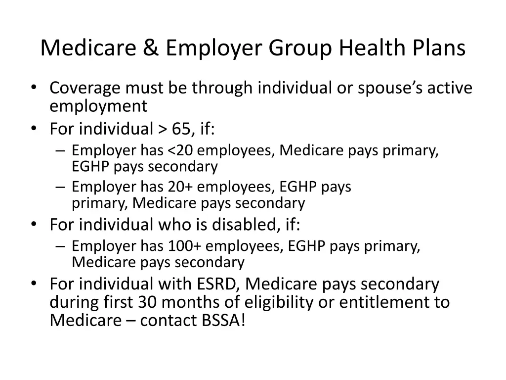 medicare employer group health plans