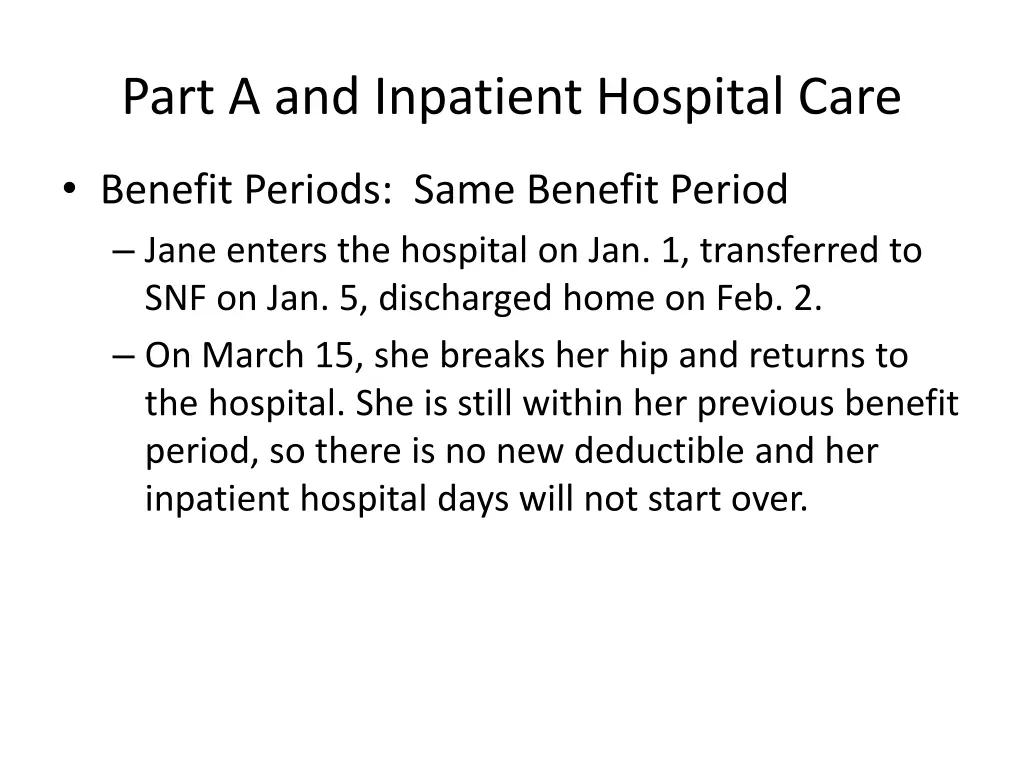 part a and inpatient hospital care 2