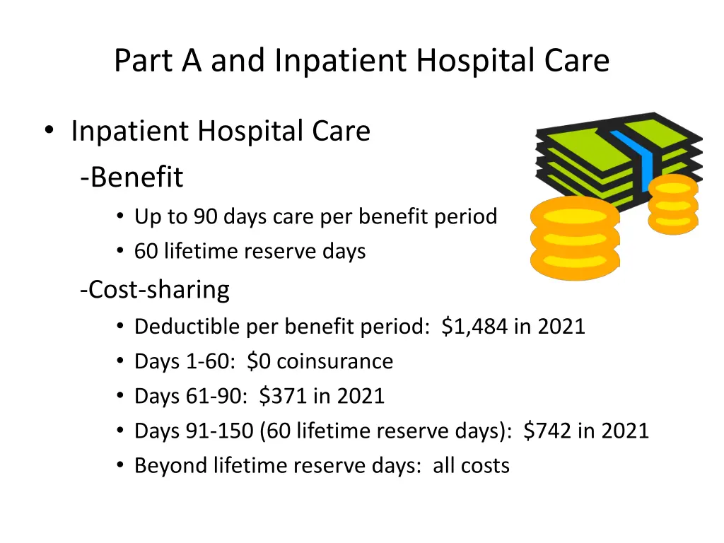 part a and inpatient hospital care