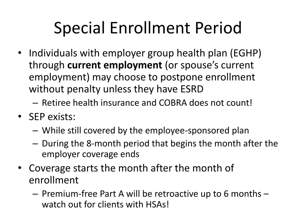 special enrollment period