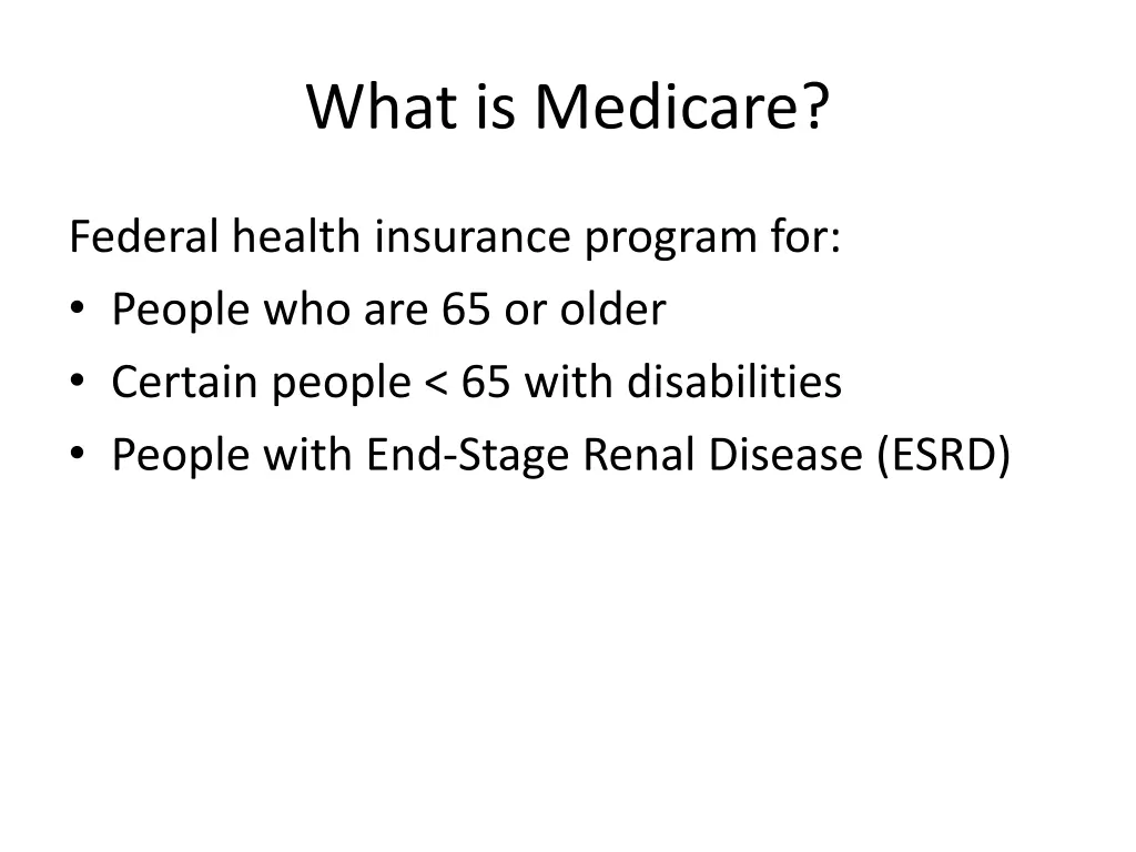 what is medicare