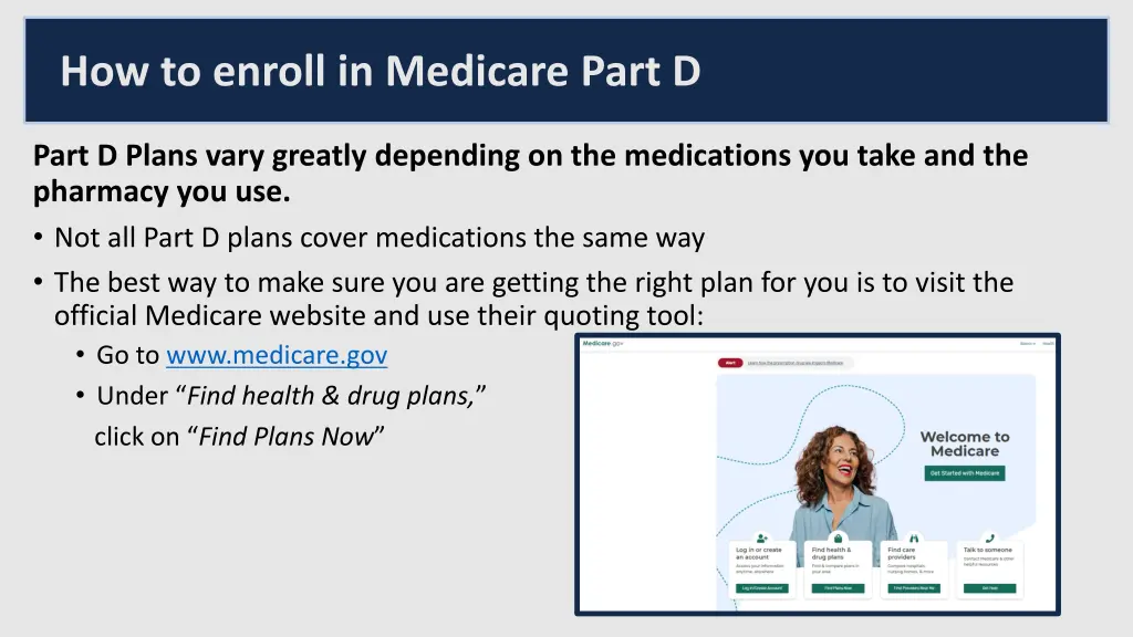 how to enroll in medicare part d