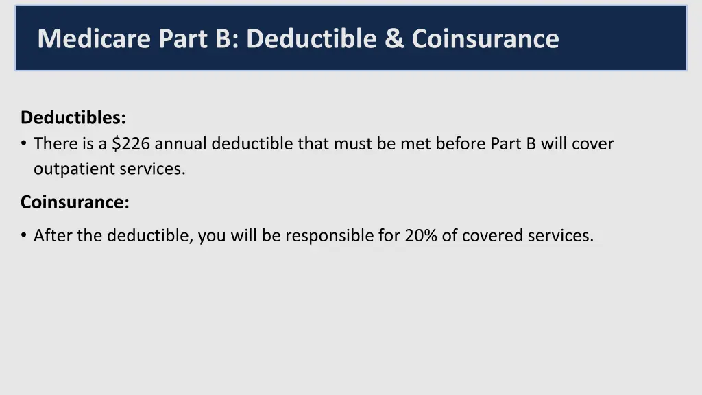 medicare part b deductible coinsurance