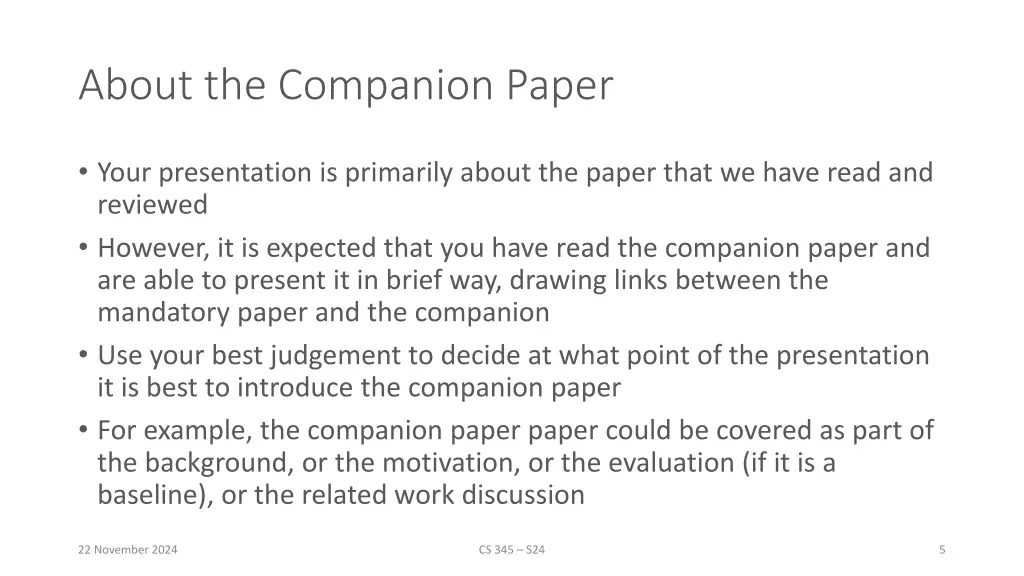 about the companion paper