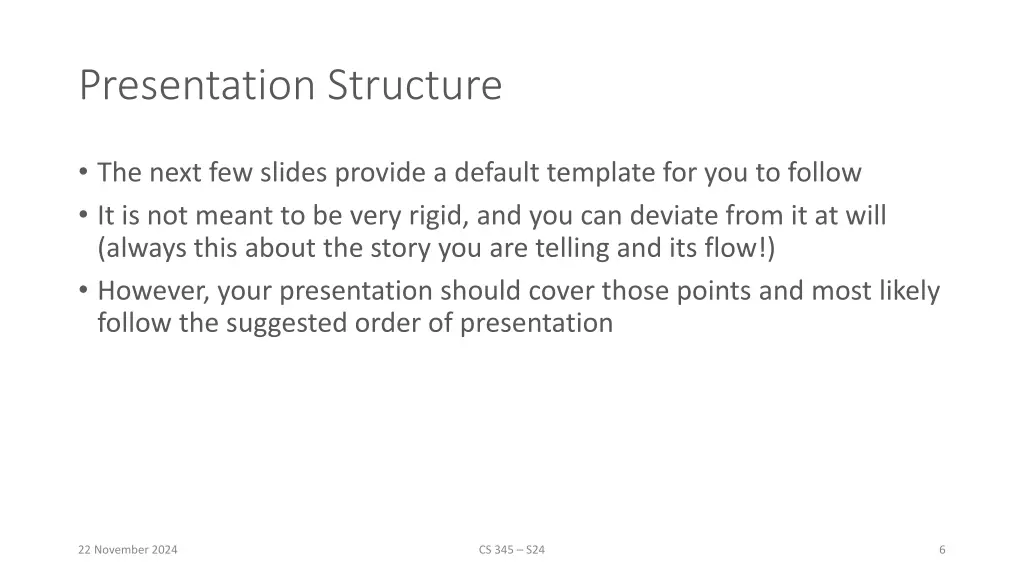 presentation structure