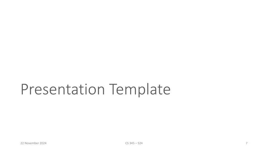 presentation template