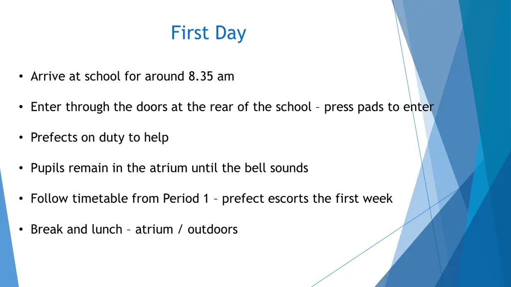 first day