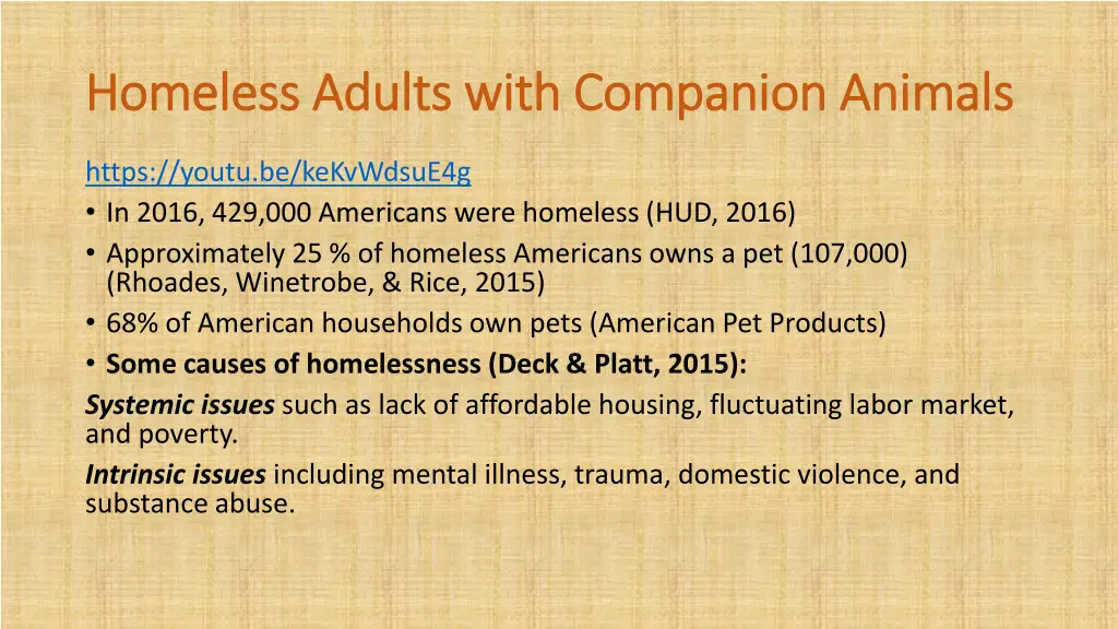 homeless adults with companion animals homeless 5