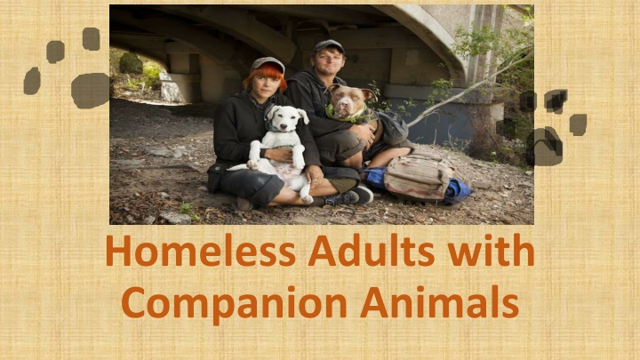 homeless adults with companion animals