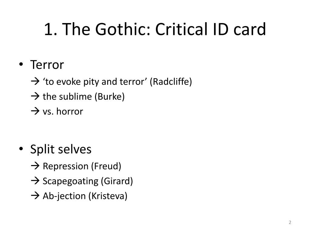 1 the gothic critical id card