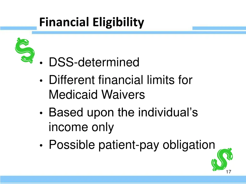 financial eligibility