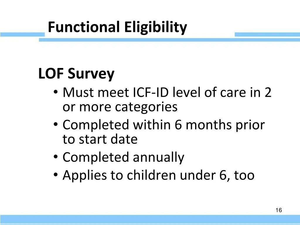 functional eligibility 1