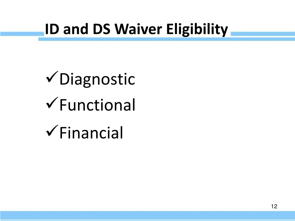 id and ds waiver eligibility