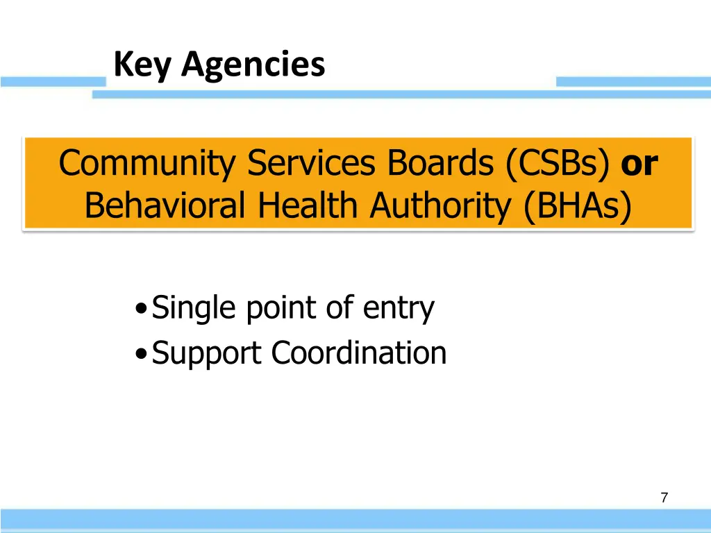 key agencies 1