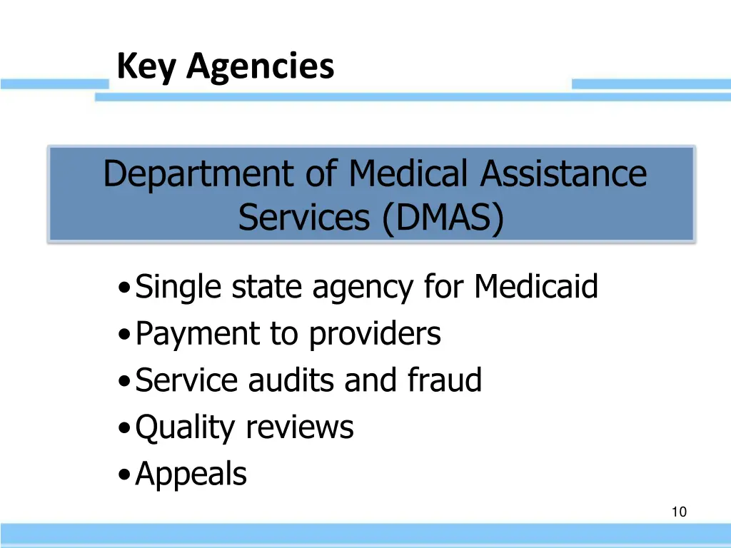 key agencies 4