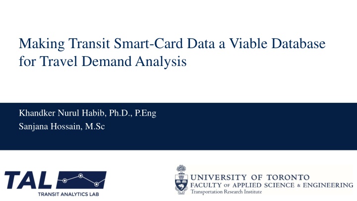 making transit smart card data a viable database